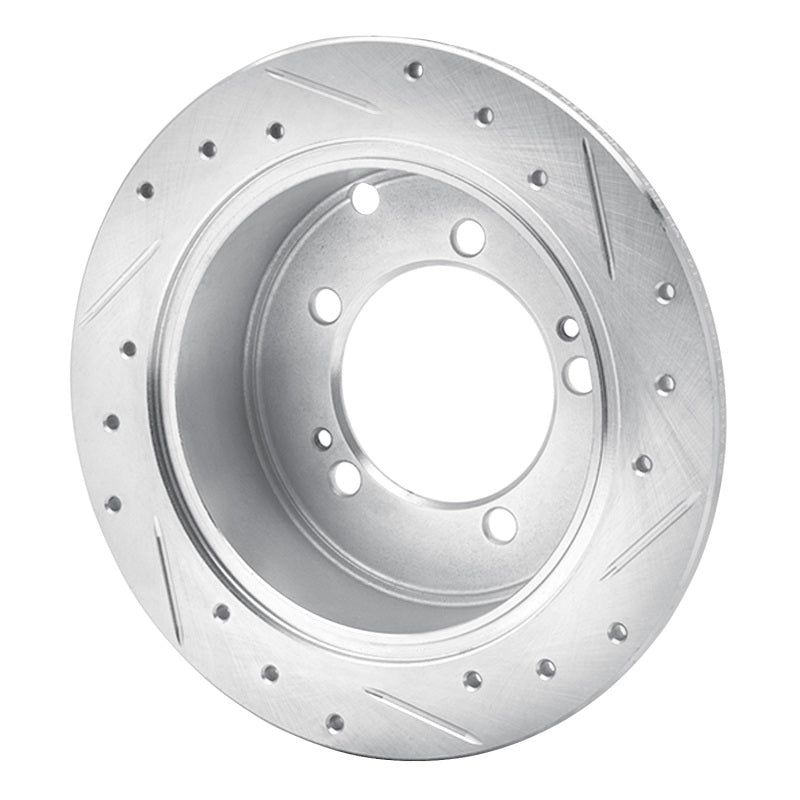R1 Concepts R1 94-07 Chrysler SEBRING Rear Left Drilled & Slotted Silver Brake Rotor