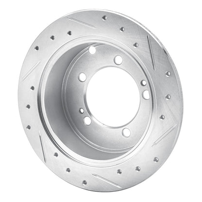 R1 Concepts R1 94-07 Chrysler SEBRING Rear Left Drilled & Slotted Silver Brake Rotor