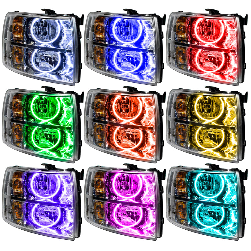 ORACLE Lighting Oracle 07-13 Chevrolet Silverado SMD HL - Round Style - ColorSHIFT w/ 2.0 Controller