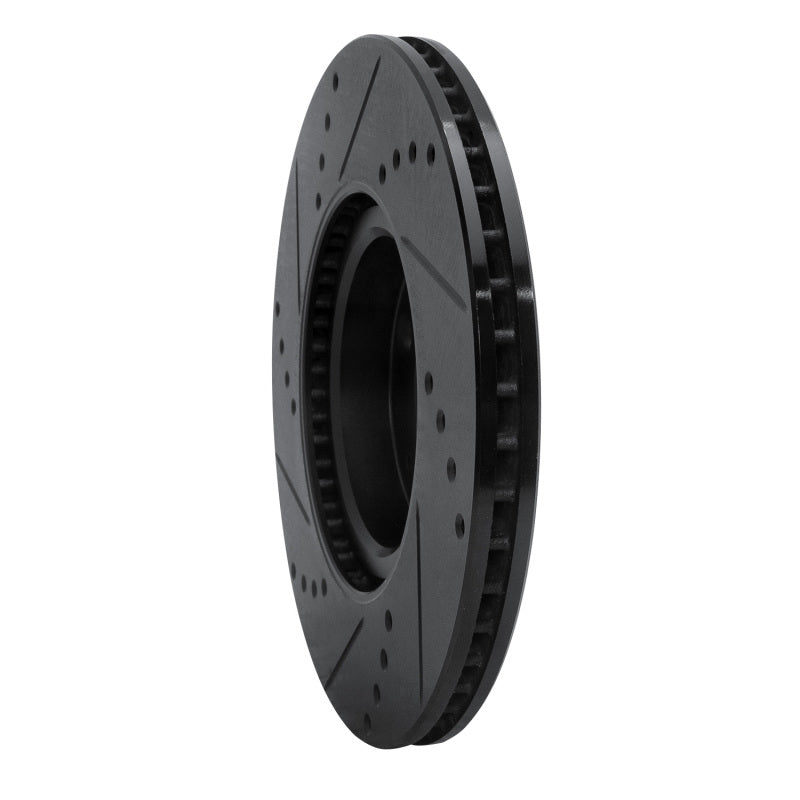 R1 Concepts R1 16-25 Fiat 124 Spider Front Right Drilled & Slotted Black Brake Rotor