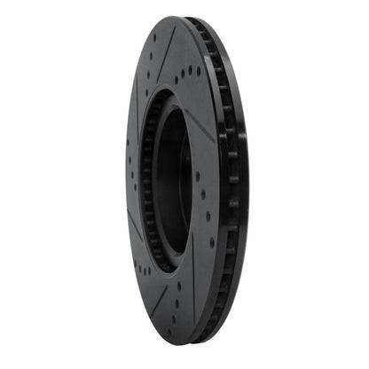 R1 Concepts R1 16-25 Fiat 124 Spider Front Right Drilled & Slotted Black Brake Rotor