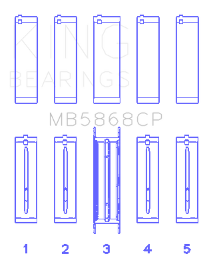 King Engine Bearings General Motors 169 Lk5 Vortec 16V DOHC Main Bearing Set