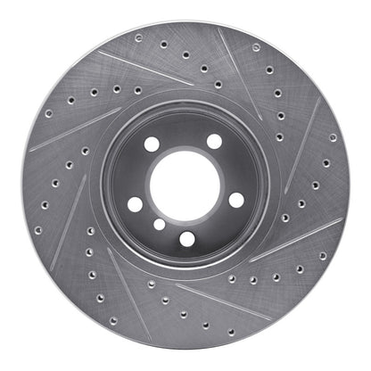 R1 Concepts R1 03-05 Land Rover Range Rover Front Left Drilled & Slotted Silver Brake Rotor