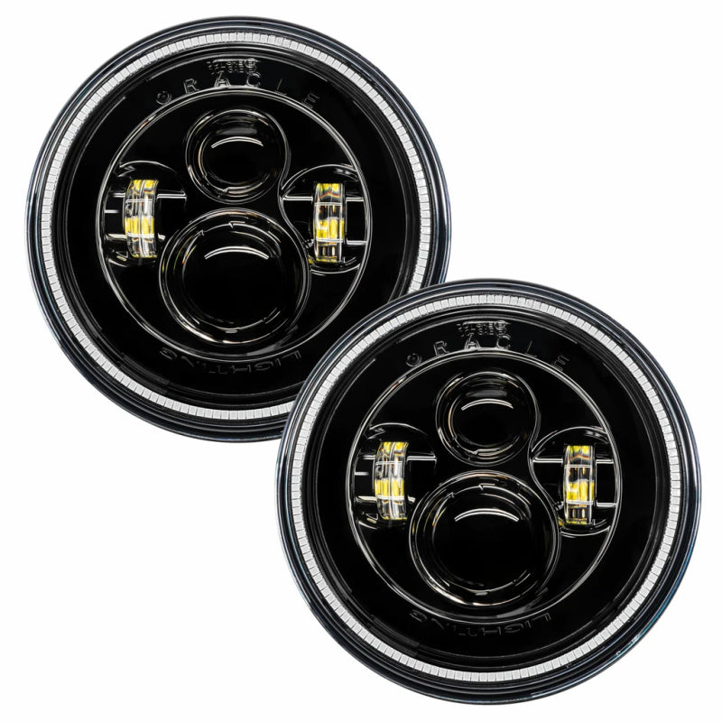 ORACLE Lighting Oracle 7in High Powered LED Headlights - Black Bezel - Green