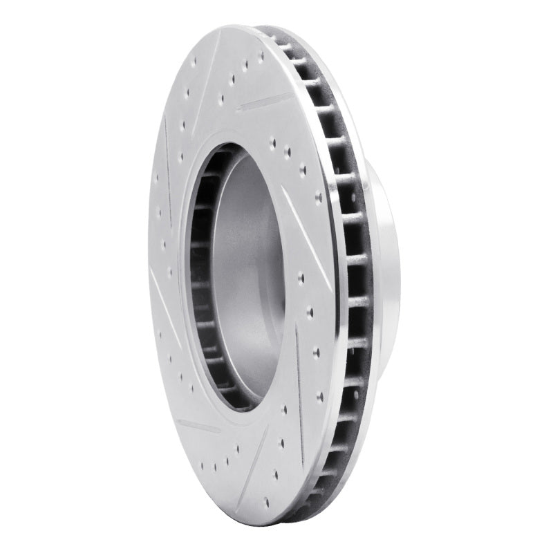R1 Concepts R1 87-95 BMW 540I Front Right Drilled & Slotted Silver Brake Rotor