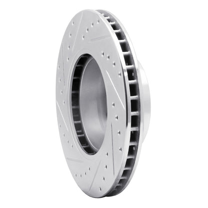 R1 Concepts R1 87-95 BMW 540I Front Right Drilled & Slotted Silver Brake Rotor