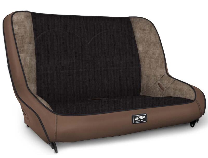 PRP Seats PRP Jeep TJ/LJ/JK Low Back Rear Bench - Tan / Black