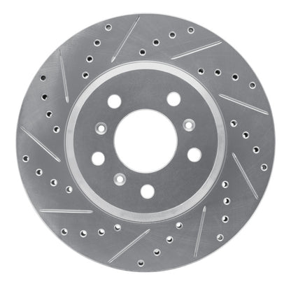 R1 Concepts R1 06-16 Buick Lucerne Front Left Drilled & Slotted Silver Brake Rotor