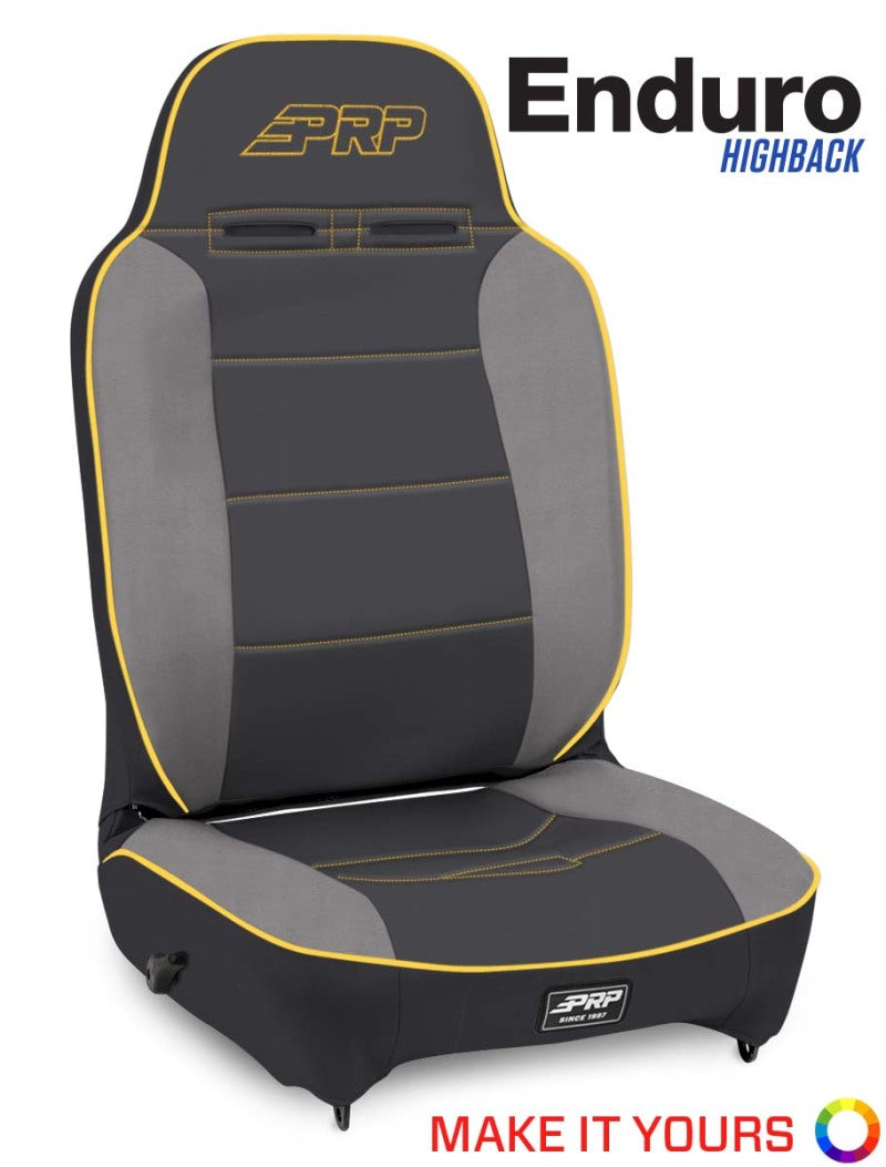 PRP Seats PRP Enduro High Back Reclining 4 In. Extra Tall / Extra Wide Suspension Seat (Passenger Side)