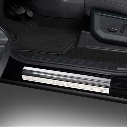 Putco 17-20 Ford SuperDuty Crew Cab w/ SUPERDUTY Etching - 4pcs SS Door Sills