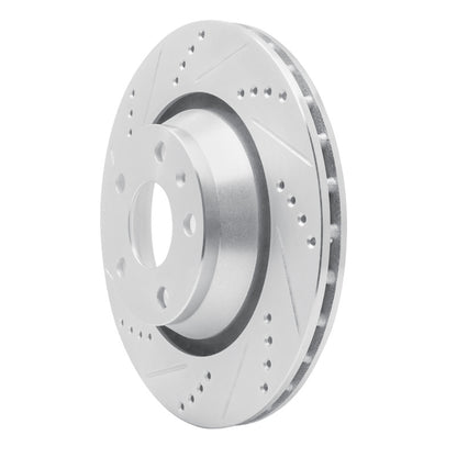 R1 Concepts R1 08-15 Audi TT Quattro RS Rear Left Drilled & Slotted Silver Brake Rotor
