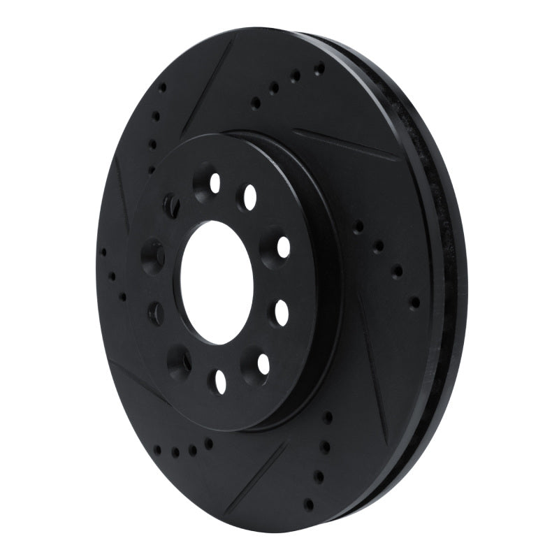 R1 Concepts R1 04-07 Ford Freestar Front Left Drilled & Slotted Black Brake Rotor