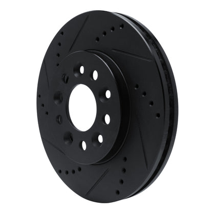 R1 Concepts R1 04-07 Ford Freestar Front Left Drilled & Slotted Black Brake Rotor