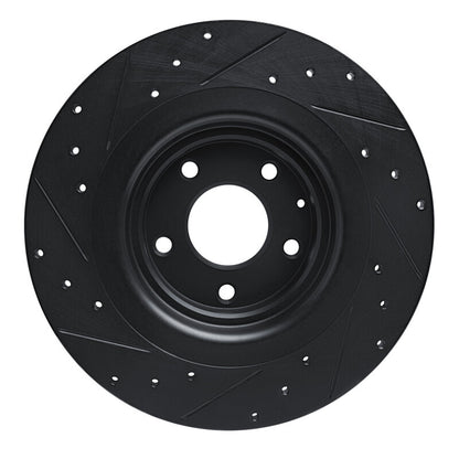 R1 Concepts R1 16-23 Mazda CX-9 Rear Right Drilled & Slotted Black Brake Rotor