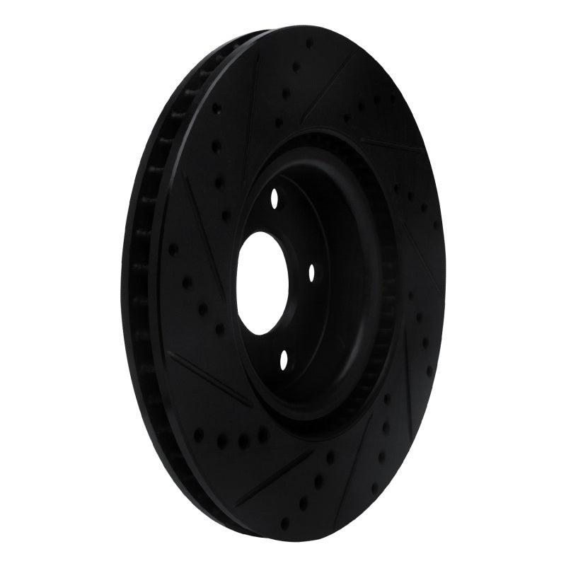 R1 Concepts R1 20-25 Ford BRONCO Sport Front Left Drilled & Slotted Black Brake Rotor