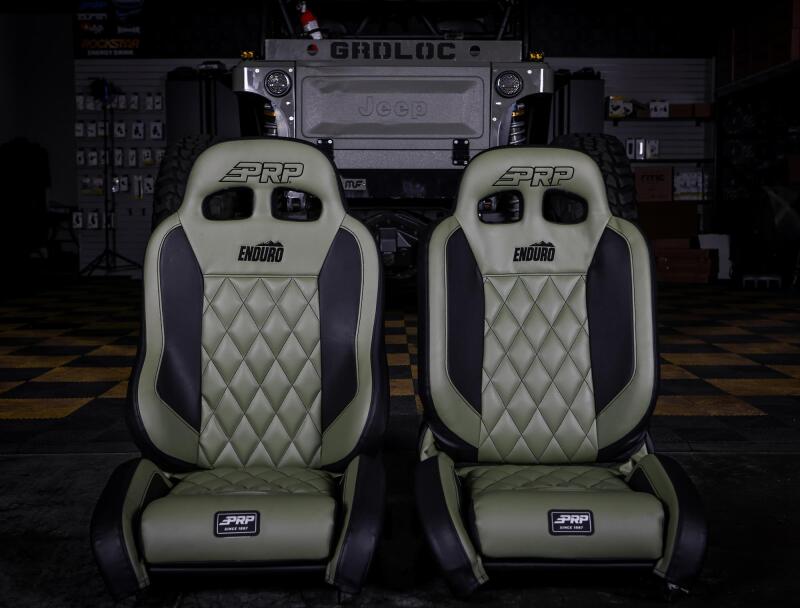 PRP Seats PRP EnduroCrawl Reclining Suspension Seat (Driver Side) - Black Tweed