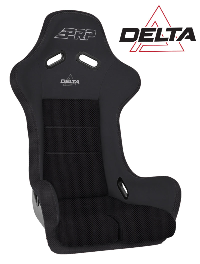 PRP Seats PRP Delta Composite Seat- Black (PRP Silver Outline/Delta Silver- Black Stitching)