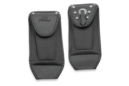 Mustang Motorcycle Mustang 00-17 Harley Softail with Square Dash Tank Bib w/Studs- Black