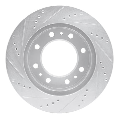R1 Concepts R1 06-11 Cadillac DTS Front Right Drilled & Slotted Silver Brake Rotor