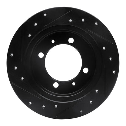 R1 Concepts R1 00-07 Mitsubishi SPace STAR (Mexico) Rear Right Drilled & Slotted Black Brake Rotor