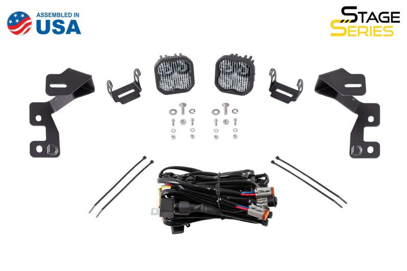Diode Dynamics 2021 Ford Bronco Stage Series 2in LED Ditch Light Kit - Sport Yellow Pro Combo