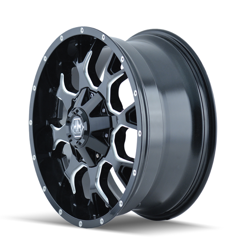 Mayhem 8015 Warrior 20x9 / 8x170 BP / 18mm Offset / 125.2mm Hub Gloss Black Milled Wheel