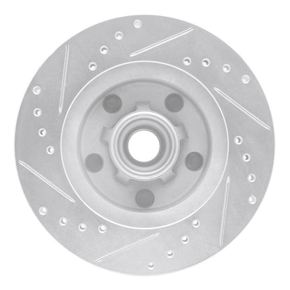 R1 Concepts R1 1967-1974 Buick GS 400 Front Right Drilled & Slotted Silver Brake Rotor