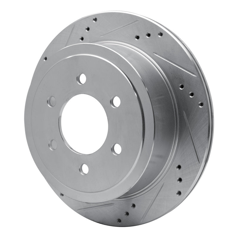 R1 Concepts R1 04-11 Ford F-150 4WD Rear Left Drilled & Slotted Silver Brake Rotor