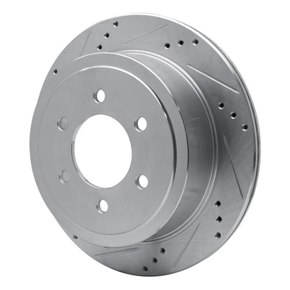 R1 Concepts R1 04-11 Ford F-150 4WD Rear Left Drilled & Slotted Silver Brake Rotor