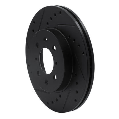 R1 Concepts R1 06-11 Fiat Panda (Mexico) Front Left Drilled & Slotted Black Brake Rotor