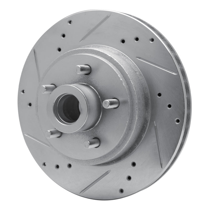 R1 Concepts R1 70-72 Ford Country Squire Front Left Drilled & Slotted Silver Brake Rotor