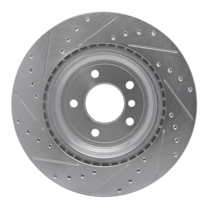R1 Concepts R1 06-15 BMW 335XI Rear Right Drilled & Slotted Silver Brake Rotor