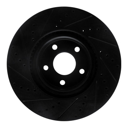 R1 Concepts R1 20-25 Ford BRONCO Sport Front Right Drilled & Slotted Black Brake Rotor