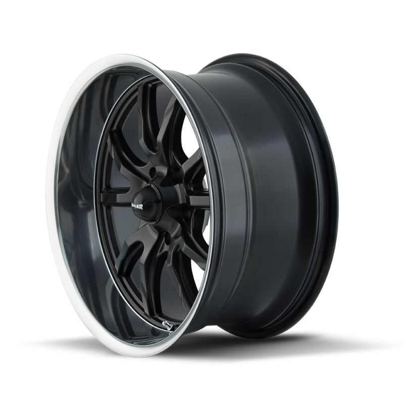 Ridler Wheels Ridler 650 18x8 / 5x120.65 BP / 0mm Offset / 83.82mm Hub Matte Black Polished Wheel