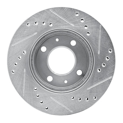 R1 Concepts R1 03-06 Dodge Verna (Mexico) Front Left Drilled & Slotted Silver Brake Rotor