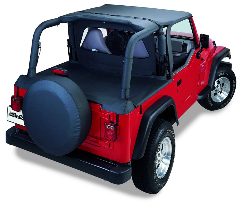 Bestop 03-06 Jeep Wrangler TJ Header Targa Bikini (Black Diamond)