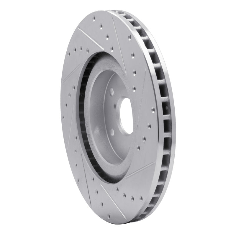 R1 Concepts R1 19-23 Subaru ASCENT Front Left Drilled & Slotted Silver Brake Rotor