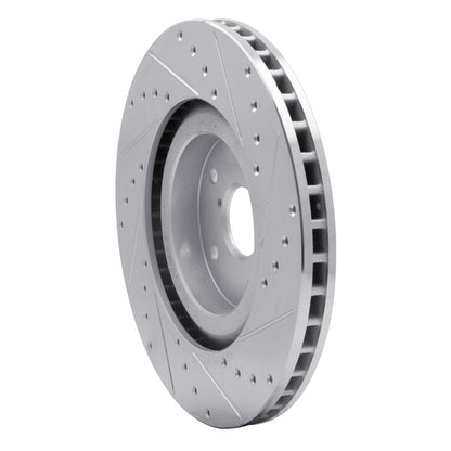 R1 Concepts R1 19-23 Subaru ASCENT Front Left Drilled & Slotted Silver Brake Rotor