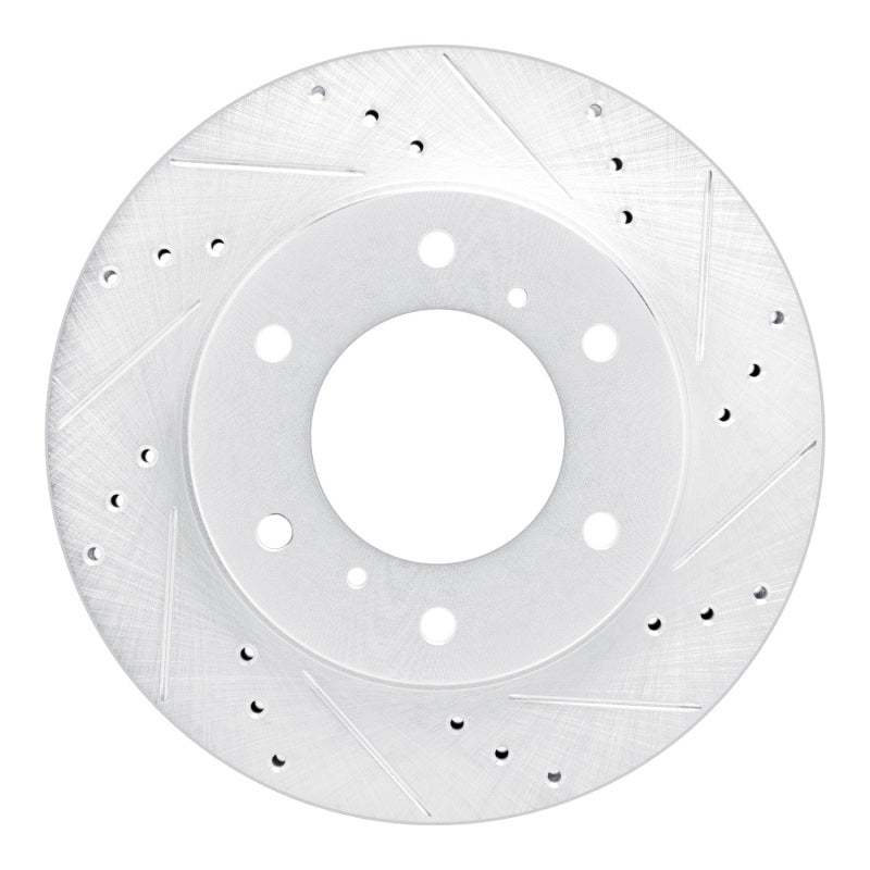 R1 Concepts R1 07-17 Mitsubishi Montero Sport (Mexico) Front Right Drilled & Slotted Silver Brake Rotor