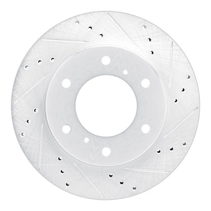 R1 Concepts R1 07-17 Mitsubishi Montero Sport (Mexico) Front Right Drilled & Slotted Silver Brake Rotor