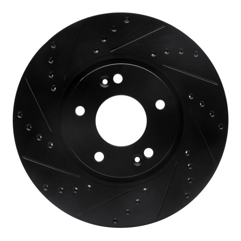 R1 Concepts R1 12-16 Kia Sportage (USA/Canada) Front Left Drilled & Slotted Black Brake Rotor