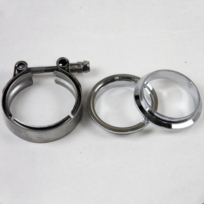 Granatelli Motor Sports Granatelli 3.0in Mild Steel Mating Male to Female Flanges w/V-Band Clamp