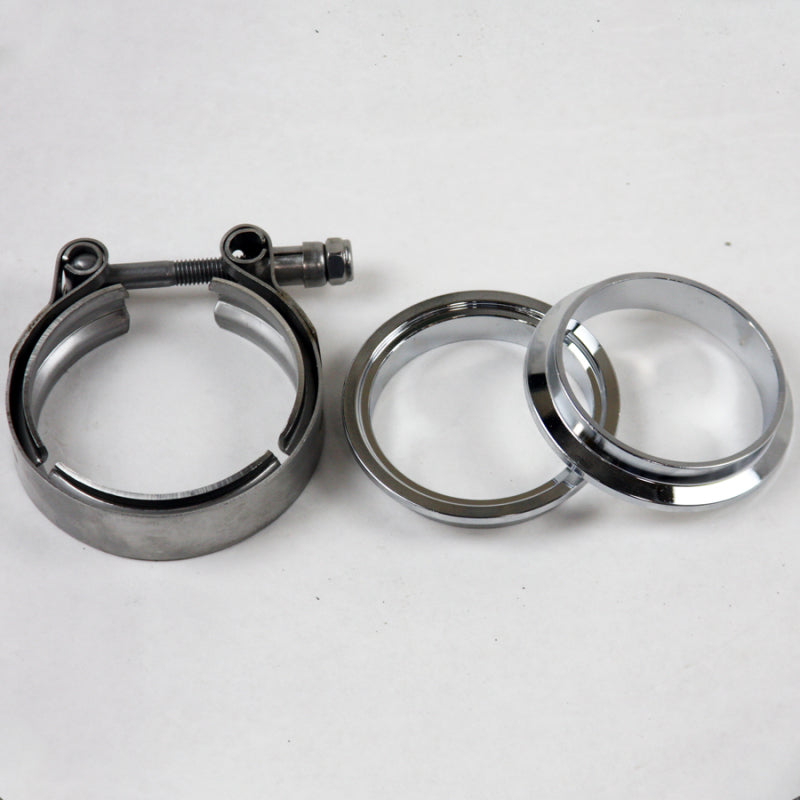 Granatelli Motor Sports Granatelli 2.5in Mild Steel Mating Male to Female Flanges w/V-Band Clamp
