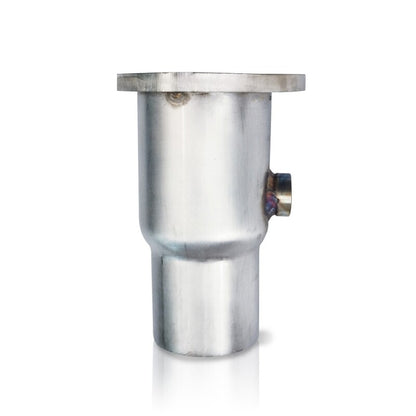 Stainless Works Collector Adapter 3-Bolt 3-1/2in OD Tubing 2-1/2in OD Outlet + O2 Bung