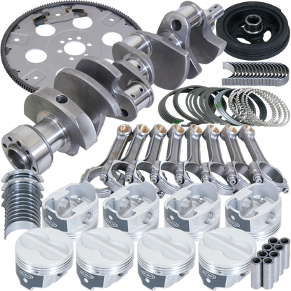 Eagle Chevy 350 1Pc 3.750in Crank 5.700in I-Beam Rod 4.000in Pistons 168 Tooth FP Balanced Assembly