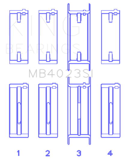 King Engine Bearings For FORD TAURUS V6 245CI/177CI/ Main Bearing