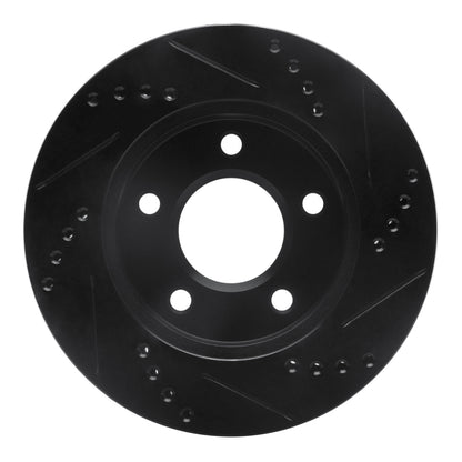 R1 Concepts R1 83-96 Buick Riviera Front Left Drilled & Slotted Black Brake Rotor