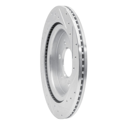 R1 Concepts R1 21-25 Ford F-150 4WD Rear Left Drilled & Slotted Silver Brake Rotor