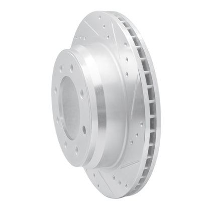 R1 Concepts R1 12-21 Nissan NV2500 Rear Right Drilled & Slotted Silver Brake Rotor