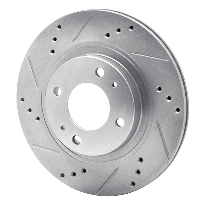R1 Concepts R1 12-17 Mitsubishi I-MIEV Front Left Drilled & Slotted Silver Brake Rotor